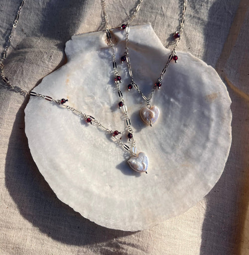Gemstone Sweetheart Necklace
