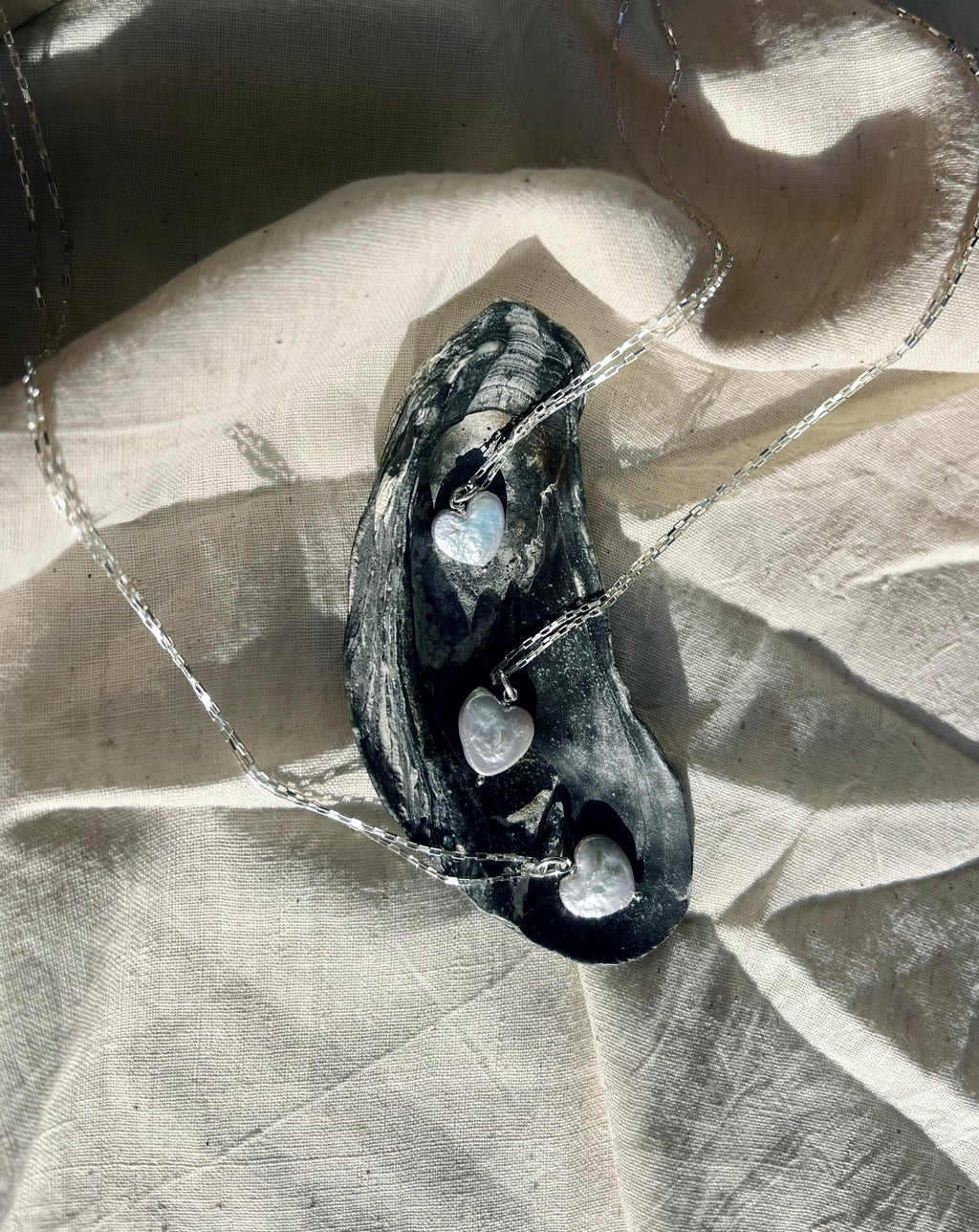 Whisper of Silver Heart Necklace