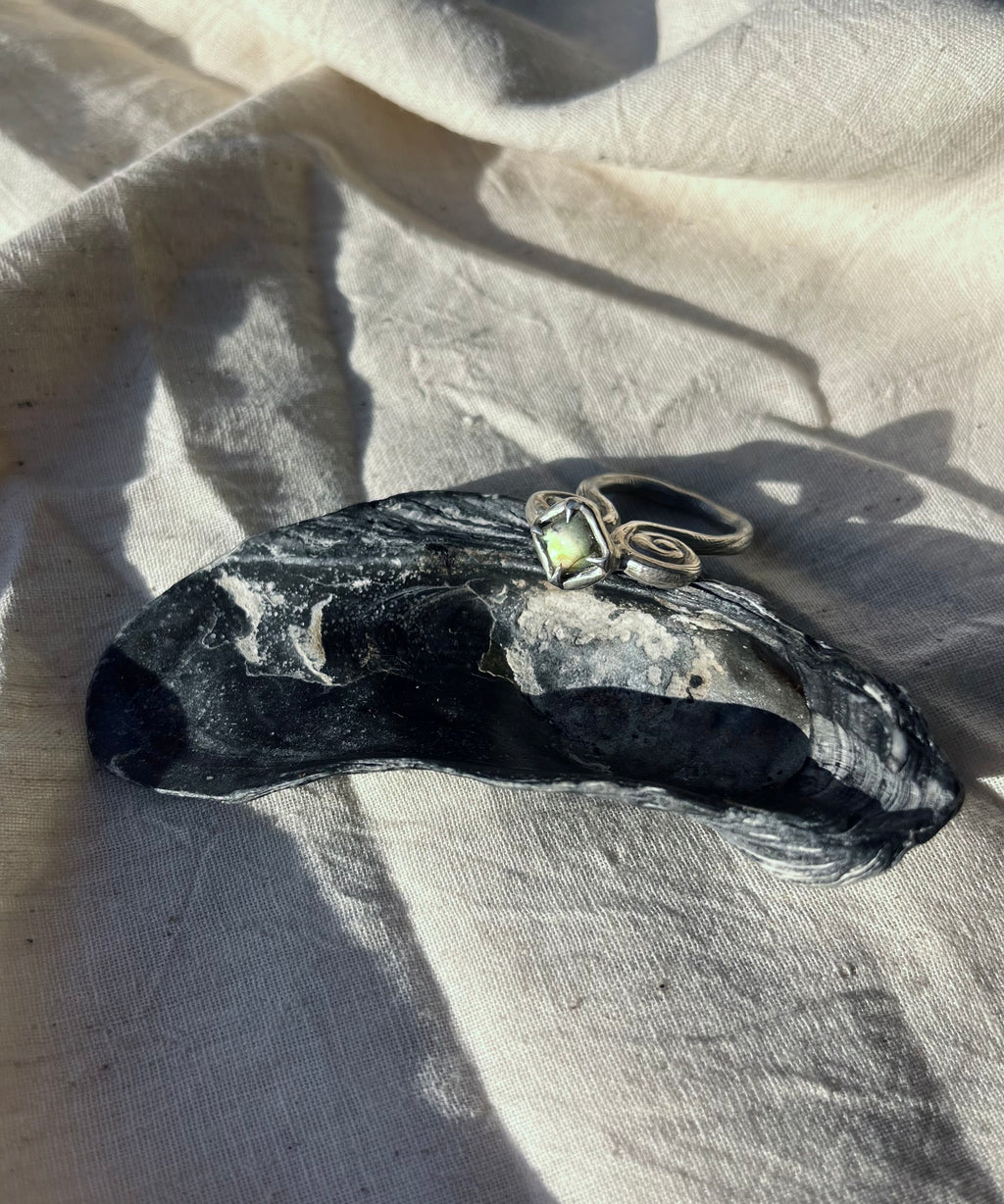 Labradorite Swirl Ring