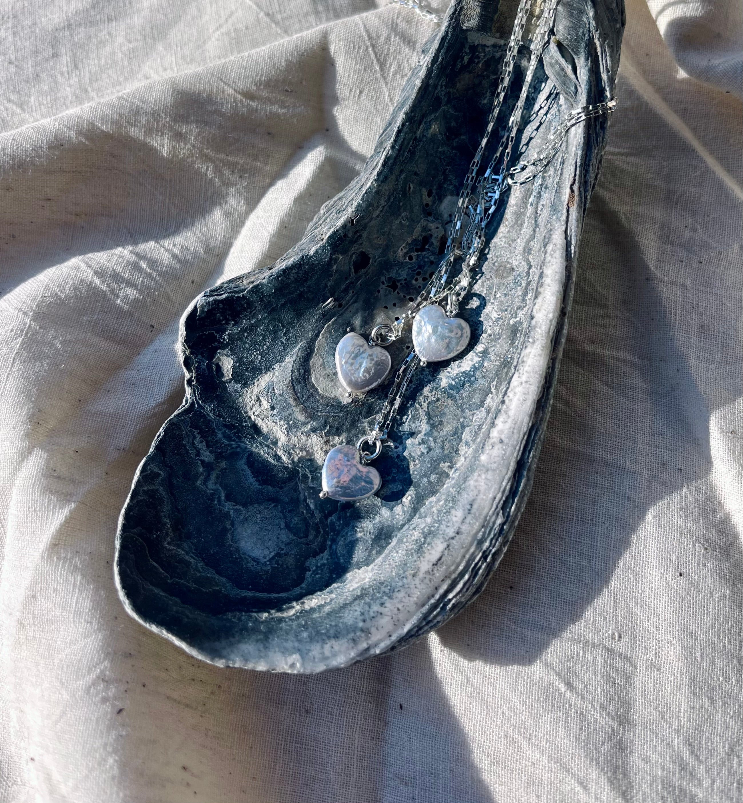 Whisper of Silver Heart Necklace