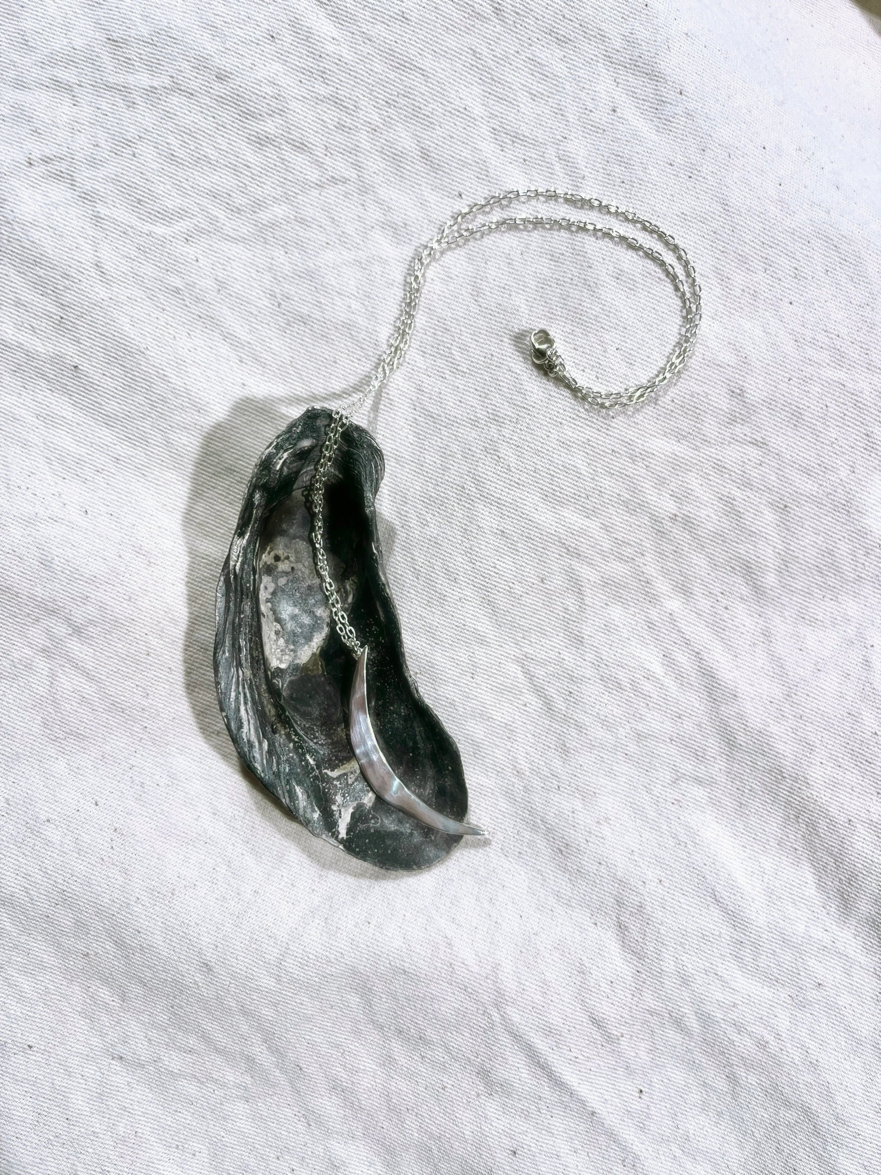 Silver Crescent - Necklace