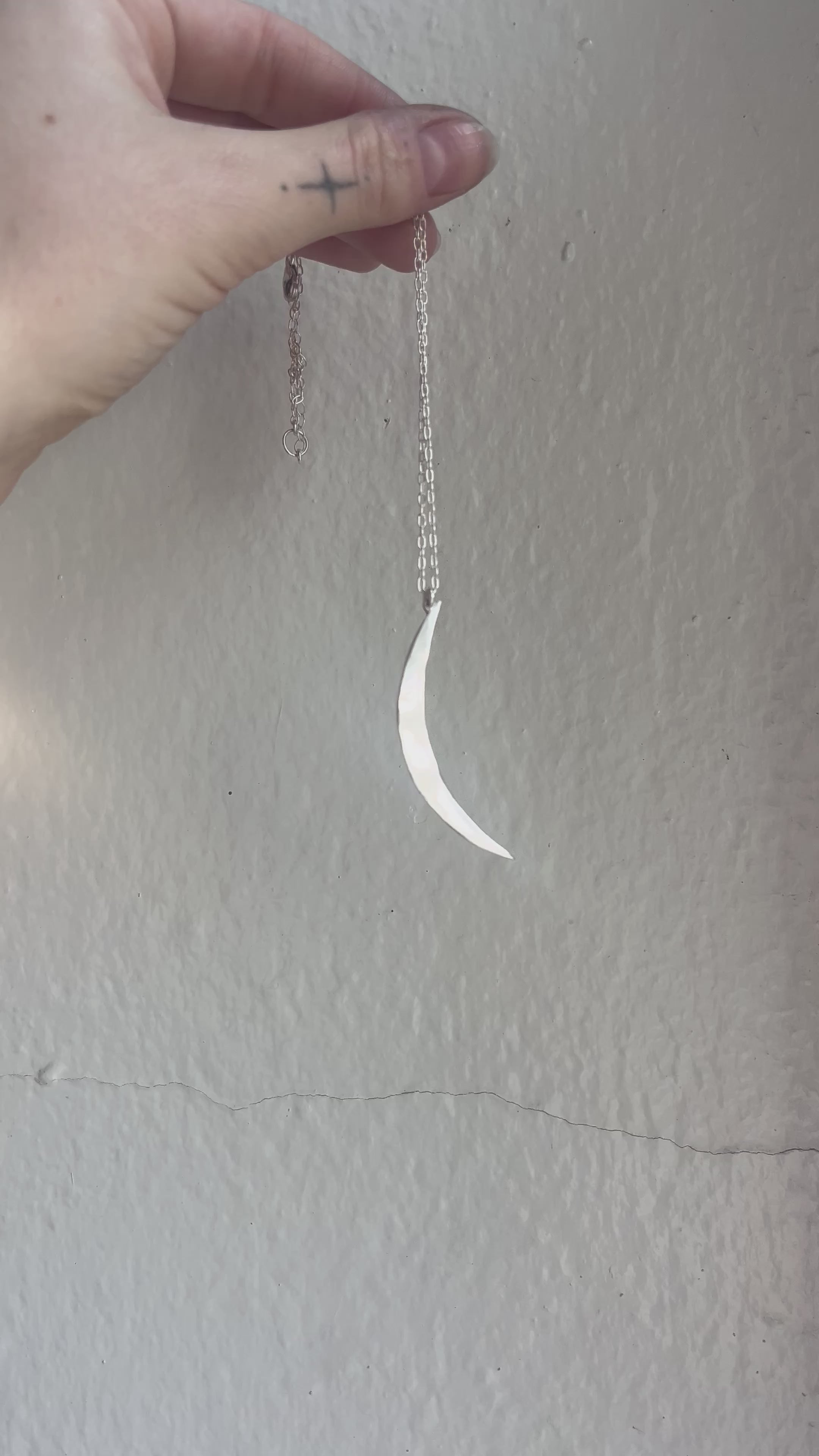 Silver Crescent - Necklace